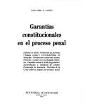Garantías constitucionales en el proceso penal by Alejandro Carrió