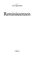 Cover of: Reminiszenzen by Carl Jacob Burckhardt