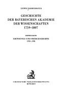 Cover of: Geschichte der Bayerischen Akademie der Wissenschaften, 1759-1807