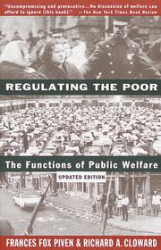 Cover of: Regulating the poor: the functions of public welfare