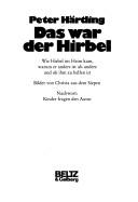 Cover of: Das war der Hirbel by Peter Härtling