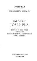 Cover of: Imatge Josep Pla.