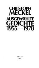 Cover of: Ausgewählte Gedichte, 1955-1978