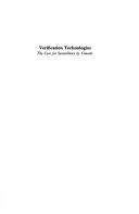 Cover of: Verification technologies by Bhupendra Jasani