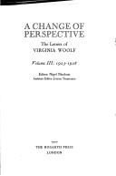 Cover of: A change of perspective by Virginia Woolf