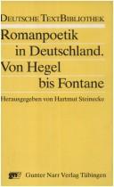 Romanpoetik in Deutschland by Hartmut Steinecke