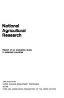 Cover of: National agricultural research: report of an evaluation study in selected countries : joint study