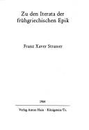 Cover of: Zu den Iterata der frühgriechischen Epik