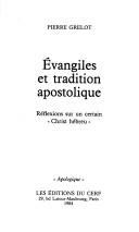 Cover of: Evangiles et tradition apostolique: réflexions sur un certain "Christ hébreu"