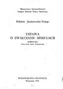 Cover of: Ustawa o Zwalczaniu Spekulacji: komentarz orzeczenia Sądu Najwyższego