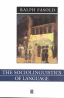 Cover of: Introduction to sociolinguistics