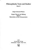 Cover of: Hegels Theorie der Bildung by Georg Wilhelm Friedrich Hegel