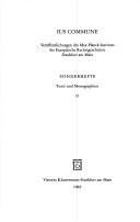 Cover of: Wissenschaft und Recht der Verwaltung seit dem Ancien Régime: europäische Ansichten