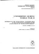 Cover of: Universities during World War II by edited by Józef Buszko and Irena Paczyńska.