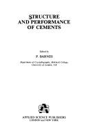 Cover of: Structure and performance of cements