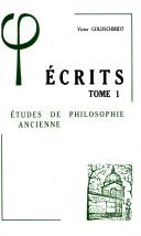 Cover of: Etudes de philosophie ancienne: Platon, Aristote, philosophie hellénistique, St Augustin, des anciens au modernes