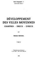 Développement des villes moyennes by Michel Michel