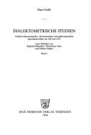 Cover of: Dialektometrische Studien: anhand italoromanischer, rätoromanischer und galloromanischer Sprachmaterialien aus AIS und ALF