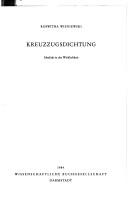 Cover of: Kreuzzugsdichtung by Roswitha Wisniewski