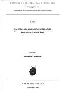 Dialectology, linguistics, literature by Carroll E. Reed, Wolfgang Wilfried Moelleken