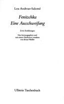 Cover of: Fenitschka ; Eine Ausschweifung by Lou Andreas-Salomé