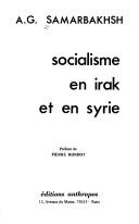 Cover of: Socialisme en Irak et en Syrie