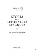 Cover of: Storia della letteratura spagnola