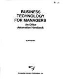 Cover of: Business technology for managers by Neil Perlin