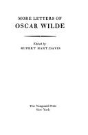 Cover of: More letters of Oscar Wilde
