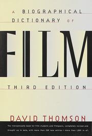 Cover of: A biographical dictionary of film by David Thomson