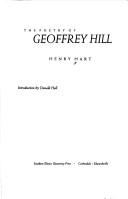 Cover of: The poetry of Geoffrey Hill