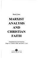 Cover of: Marxist analysis and Christian faith