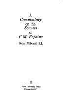 Cover of: A commentary on the sonnets of G.M. Hopkins by Peter Milward