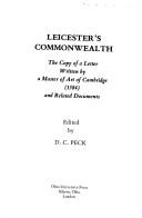 Cover of: Leicester's commonwealth by edited by D.C. Peck.