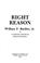 Cover of: Right reason