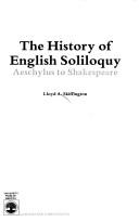 The history of English soliloquy by Lloyd A. Skiffington