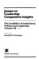 Cover of: Essays on leadership by edited by Kenneth W. Thompson.