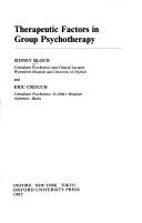 Cover of: Therapeutic factors in group psychotherapy