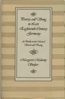 Cover of: Poetry and song in late eighteenth century Germany: a study in the musical Sturm und Drang