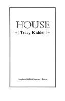 Cover of: House by Tracy Kidder