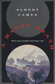 Cover of: A happy death by Albert Camus