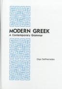 Cover of: Modern Greek | Olga Eleftheriades