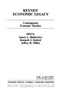 Cover of: Keynes' economic legacy: contemporary economic theories