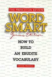 Cover of: Princeton Review: Word Smart Genius: How to Build an Erudite Vocabulary (Princeton Review Series)