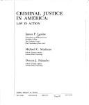 Cover of: Criminal justice in America: law in action