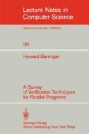 Cover of: A survey of verification techniques for parallel programs by Howard Barringer