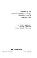 Cover of: Economics of the resource-exporting country: intertemporal theory of supply and trade