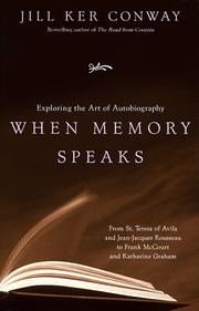 Cover of: When Memory Speaks by Jill Ker Conway