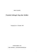 Cover of: Friedrich Schlegels Sieg über Schiller: vorgetragen am 13. Dezember 1980