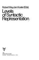 Cover of: Levels of syntactic representation